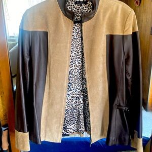 Two toned leather jacket